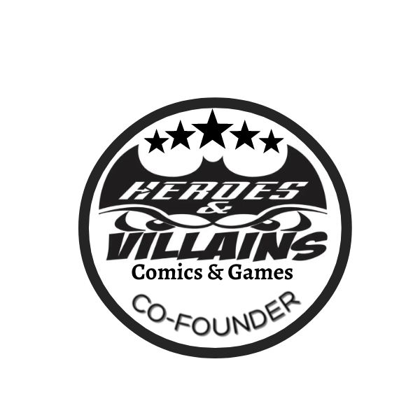 Heroes & Villains Comics & Games Co-Founder Logo